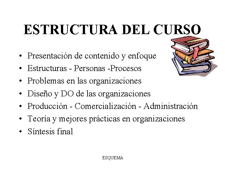 Contenido y estructura del curso