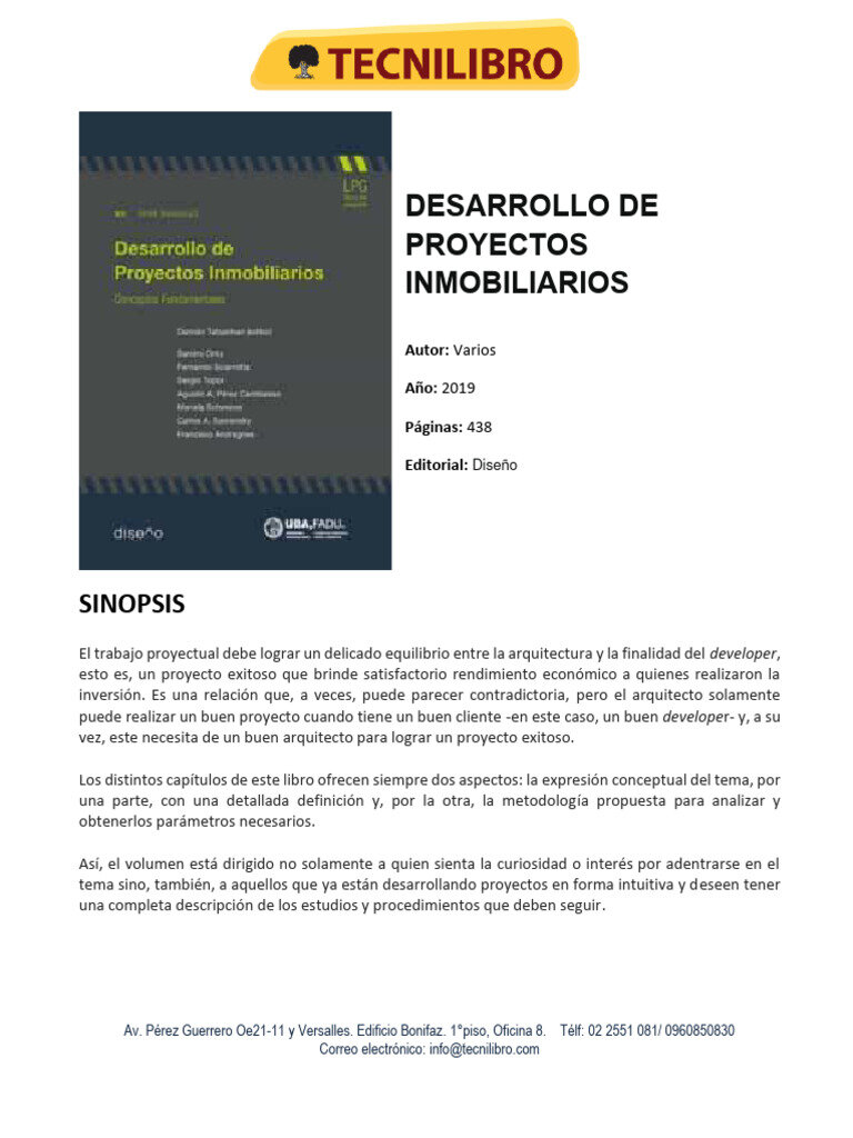 Desarrollo de Proyectos Inmobiliarios