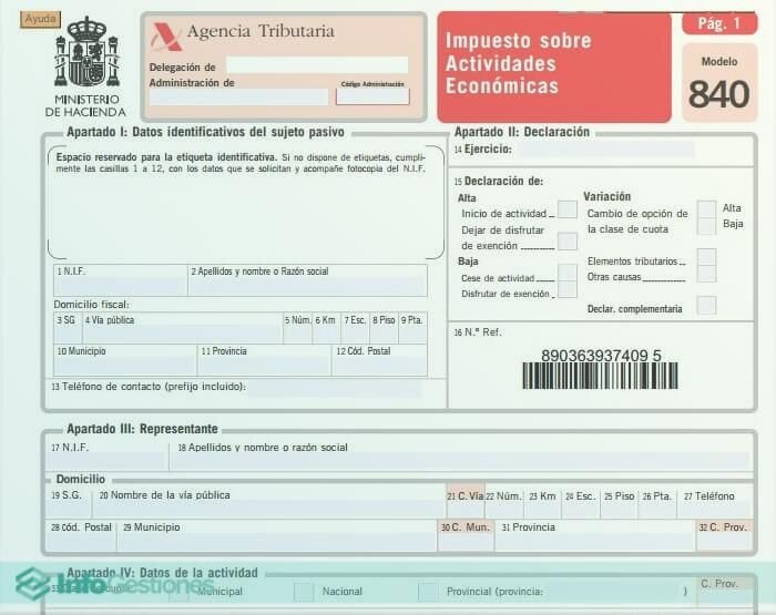 Impuesto sobre Actividades Económicas (IAE)