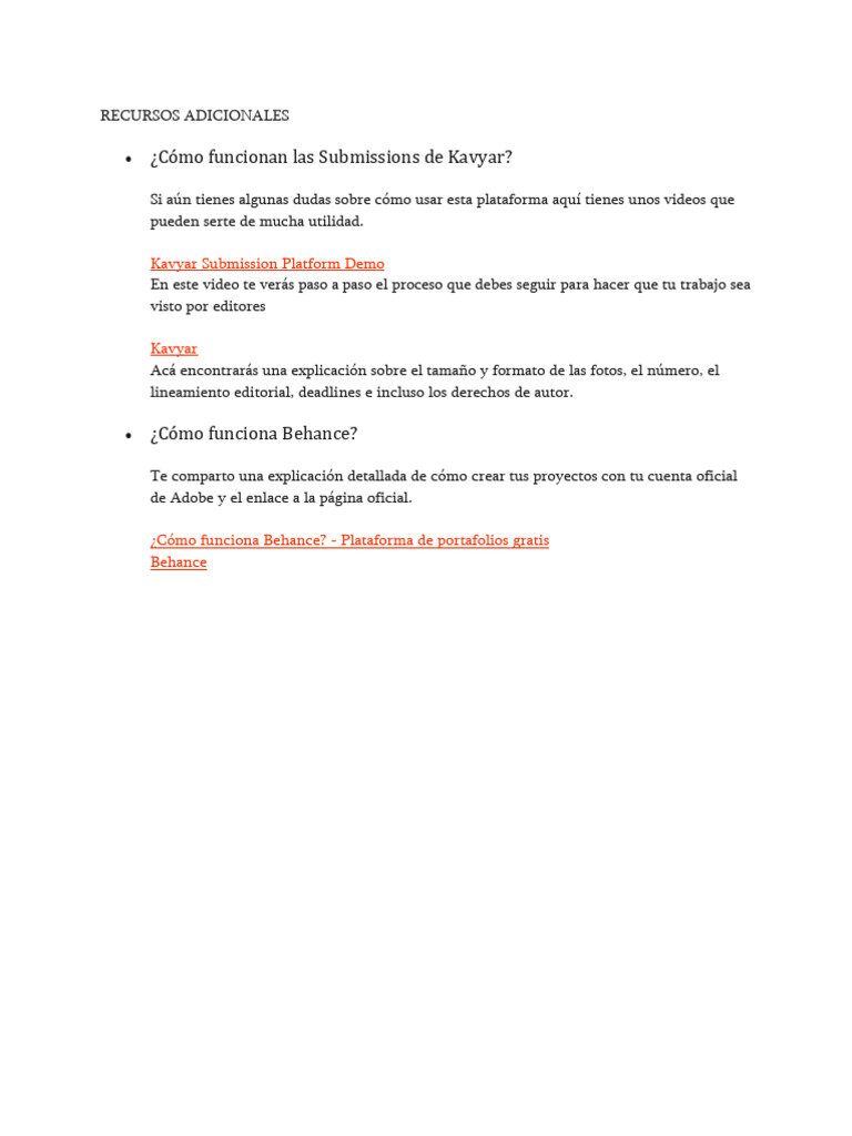 Recursos Adicionales para el Contacto