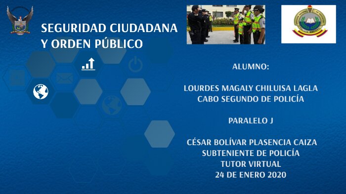 Seguridad ciudadana y orden público