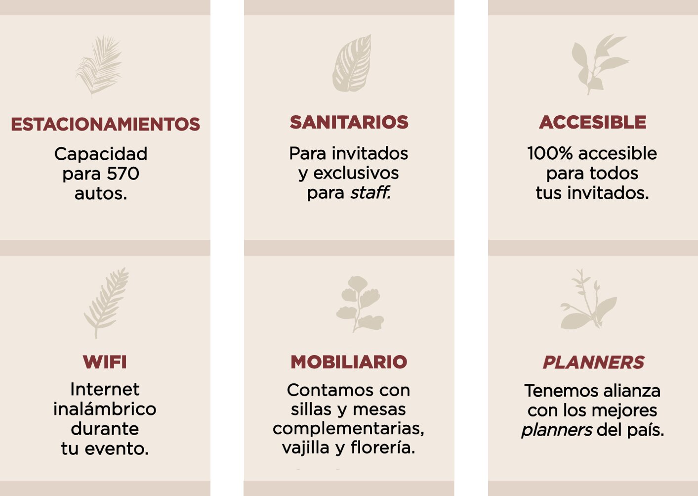 Servicios y Amenidades